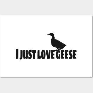 I love Geese Farmer Posters and Art